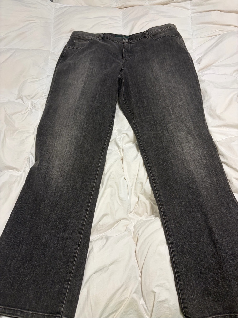 Lauren Ralph Lauren Black Washed Flare Jeans